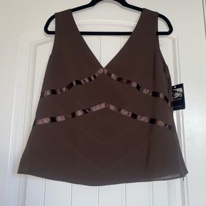 Brown sleeveless  top Sz 14 NWT